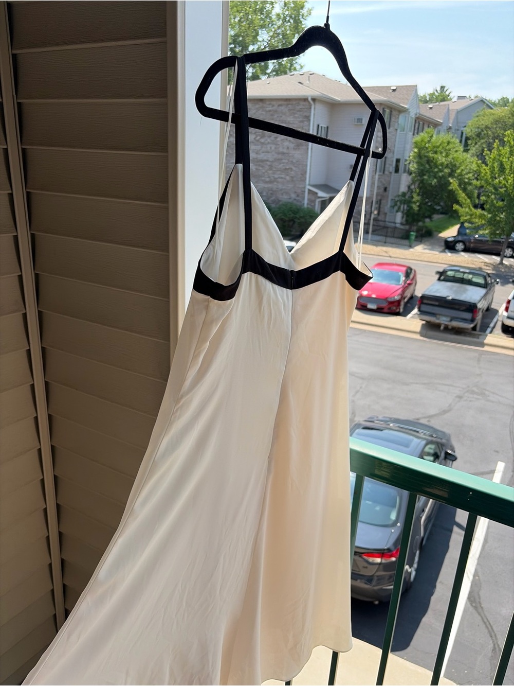 🆕🌾Lauren Ralph Lauren Colorblock Wedding Guest  Midi Dress Ivory Black Size 12 - Picture 7 of 17